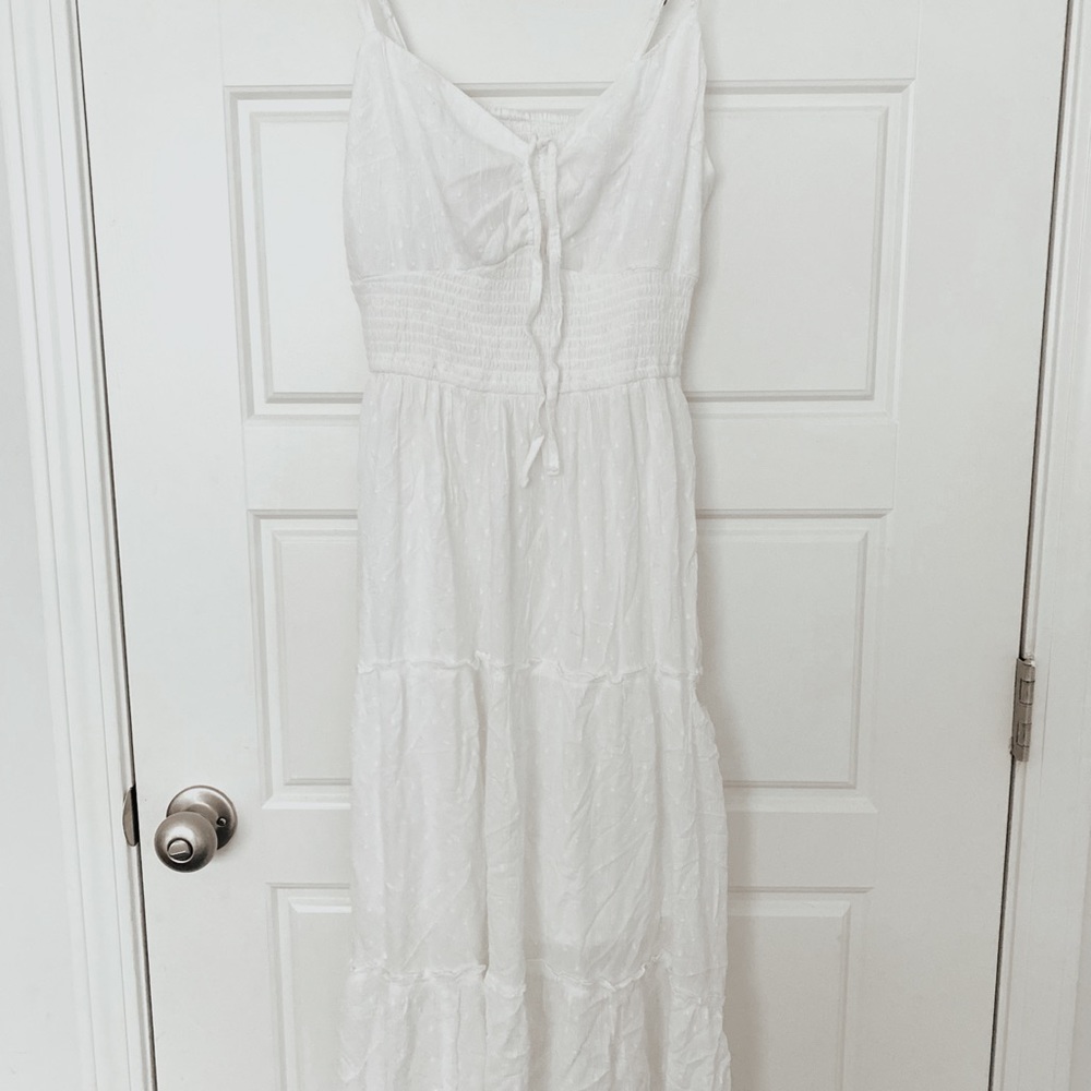 the most beautiful long white sundress!